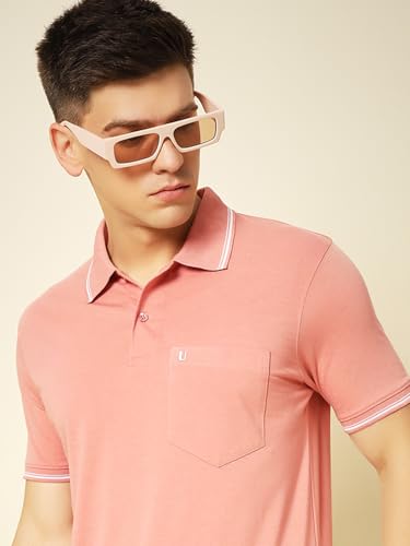 Image of UNIBERRY Men's Cotton Half Sleeves Solid Polo Neck T-shirt-MT4-BG 4XL