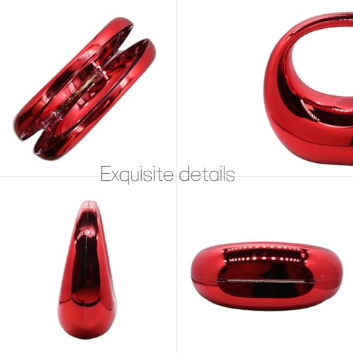 Image of Acrylic Evening Clutch Purse Top-handle Moon Hobo Bag, Elegant Marble Handbag for Wedding Cocktail Party