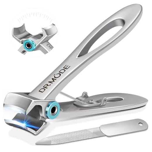 DRMODE Nail Clippers for Men Thick Nails - Large Toe Nail Clippers for Thick Nails for Senior with Wide Jaw Opening, Sharp Finger Nail Clippers Adult Cutter for Tough Nail