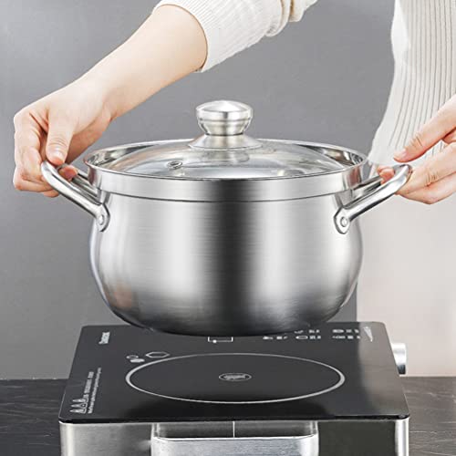 DOITOOL Cookware de Aço Inoxidável Stockpot Pote de Indução Com Tampa de Sopa de Potenciômetro Antia