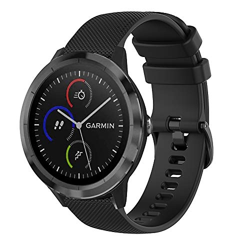 Braleto Bracelet de Montre en Silicone Compatible pour Garmin Vivoactive 3 /Vivoactives 3 Music/Venu,Choix de Couleurs,Remplacement Libération Rapide