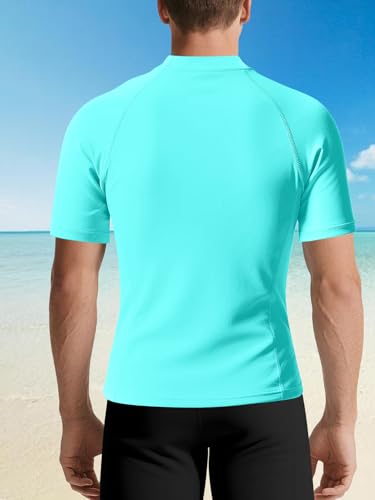 Custom Men’s Short Sleeve Rash Guard Surf Shirt – UPF Sun Protection Swim & Beach Top, Personalized3