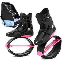 Kangaroo Jump Shoes Bounce Jumping Shoes for Sports Exercise Fun,33-44EU Safe and Adjustable Fit Moon Shoes, Bouncing Shoes with Storage Bag