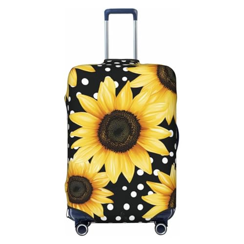 Suitcase Covers for Luggage, Luggage Cover Protector Fits 18-32 Inch Luggages (Sunflower Spotted Print, L)