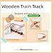 Wooden Train Track Accessories, Train Set, Train Track -Solid Wood -Christmas Tree Train, Thomas Wooden Railway, for Kids, Birthday Gift, Toddler Boys and Girls Over 3 Years Old