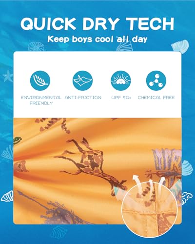 Image of SURF CUZ Boys Swim Trunks Toddler Swim Shorts UPF 50+ Bathing Suit for Boy Swimsuit Quick Dry Mesh Beach Boardshorts Swimwear