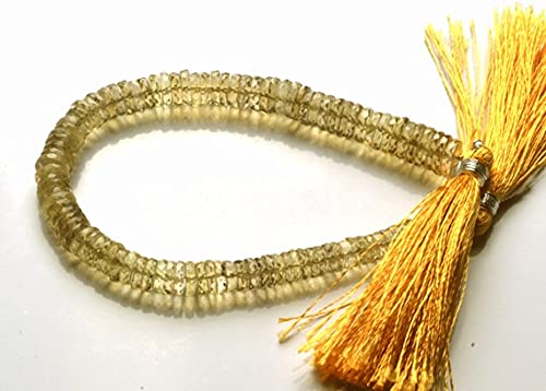 Quartz citron véritable perles micro-facettées éclat joaillerie - 2