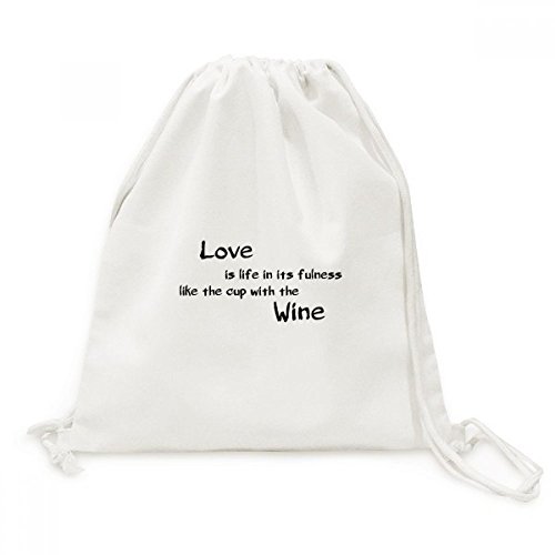 Sac à dos en toile de qualité supérieure imprimé Love Like Wine