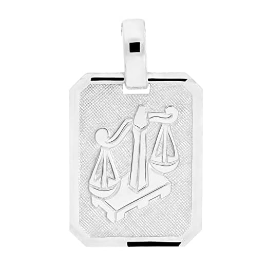 My Gold Damen Herren Sternzeichen Anhänger WAAGE Sterlingsilber 925 (Ohne Kette) Echtes Silber Platte 21mm x 12mm Horoskop Gaudino A-03303-S923-Waa
