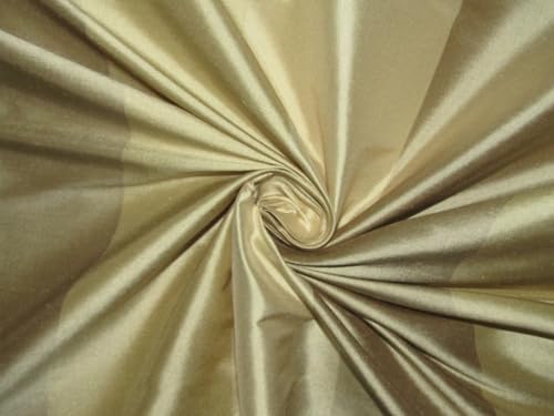 Tissu en soie Dupioni à rayures dorées de 137 cm de large DUPS21 pour couture haut de gamme
