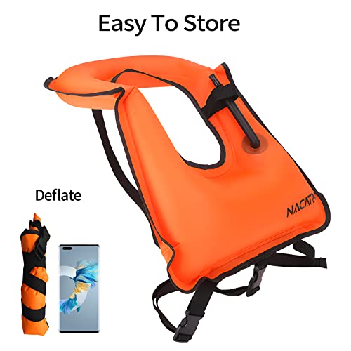 Inflatable Snorkel Vests For Adults,Portable Kayaking Buoyancy Inflatable Snorkeling Vest For Men & Women,Diving,Snorkeling,Swimming Safety #TOP5