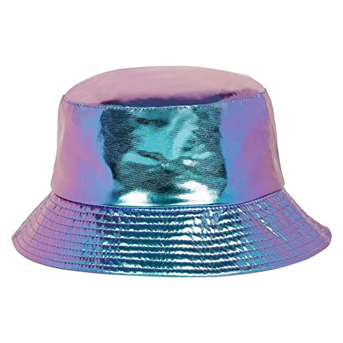 MILAKOO Regenbogen Funkelnde Glitzer Metallic Eimer Hut Punk Rocker Fischer Harajuku Sonne Cap