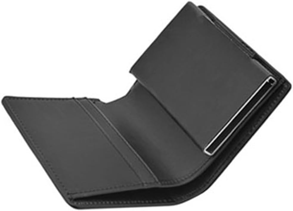 Men's Short Wallet Automatic Pops-up Aluminum Alloy Card Bag Anti-theft Brush Anti-magnetic Set Box image 3