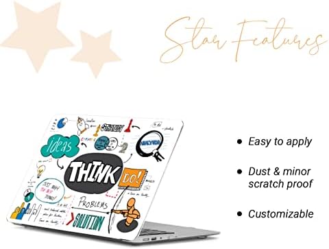 NoWorries - Creative Thoughts Motivational Quotes Scratch-Free Vinyl Grayback Vinyl Laptop Skin/Sticker for 15.6inch/14inch Laptops [Size -10x15inches, Customizable]