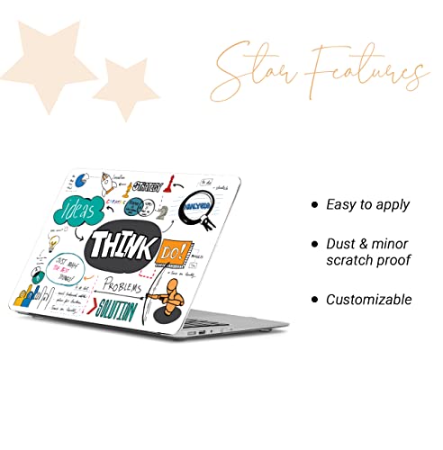 NoWorries - Creative Thoughts Motivational Quotes Scratch-Free Vinyl Grayback Vinyl Laptop Skin/Sticker for 15.6inch/14inch Laptops [Size -10x15inches, Customizable]