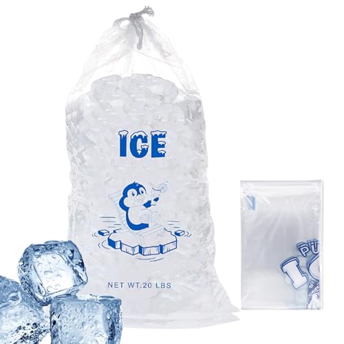 Bolsas De Hielo De 10 Piezas Con DrawstringC - Las Bolsas De Hielo De Servicio Pesado Pueden Soportar 8 Libras | Bolsa De Almacenamiento Reutilable Freezer E ICê Maker Portátil Para Acampar
