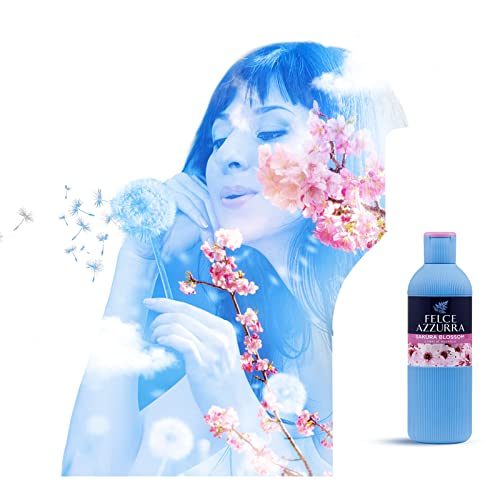 Felce Azzurra Sakura Flowers - Oriental Essence Body Wash - Fine And Elegant Fragrance - Transparent Freshness Of The Freesia - Cherry Blossom Melts With The Delicacy Of The Peony Petals - 22 Oz #TOP1