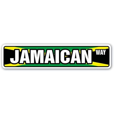 SignJoker] Jamaican Flag Street Sign Jamaica National Nation Pride Country Gift Wall Plaque Decoration Cover