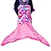 PixieCrush Mermaid Tail Blanket For Teenagers/Adults & Kids Thick, Plush Super Comfy Fleece Snuggle Blanket With Double Stitching, Keep Feet Warm (Small, Pink, Blue, Coral, Purple)