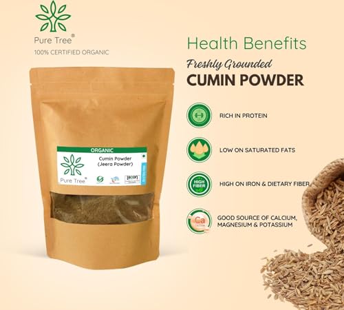 Image of Pure Tree Certified Organic Jeera Powder | 850 g | Jeelakarra | Zeera Powder | Cumin Powder | Boost Immunity | Adds Flavor to Curries & Veg