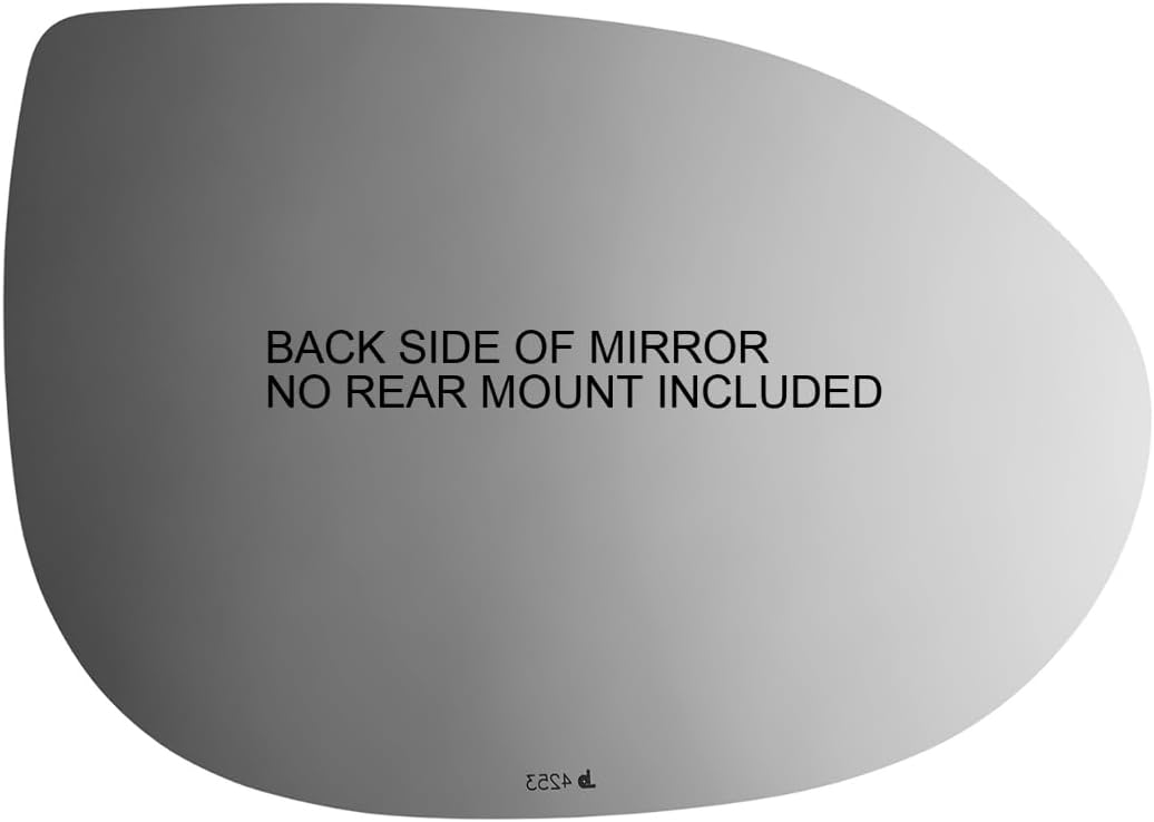 Compatible with 09-13 Mazda 6 Driver Mirror Glass Lens w/Adhesive non heated No Rear Mount