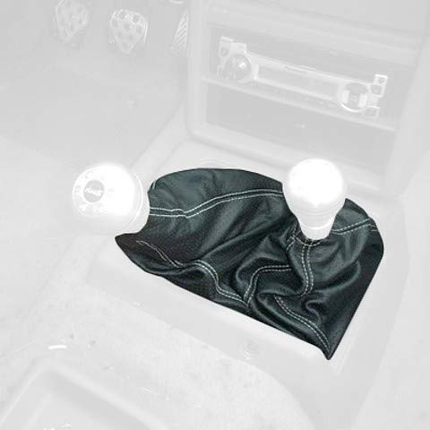 RedlineGoods Shift Boot - 4WD Compatible with Isuzu Amigo 1991-95. Tailor Made - not Universal. Genuine top-Grade Italian Black Leather with Black Thread