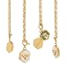 Theo Grace - Bee Loved Locket Necklace – Personalized Photo & Engraving - Silver Blue Enamel or Gold Mother of Pearl - Adjustable Chain – Theo Grace x Nicky Hilton Collection (Nicky Hilton Collection, Gold, 34" Chain)