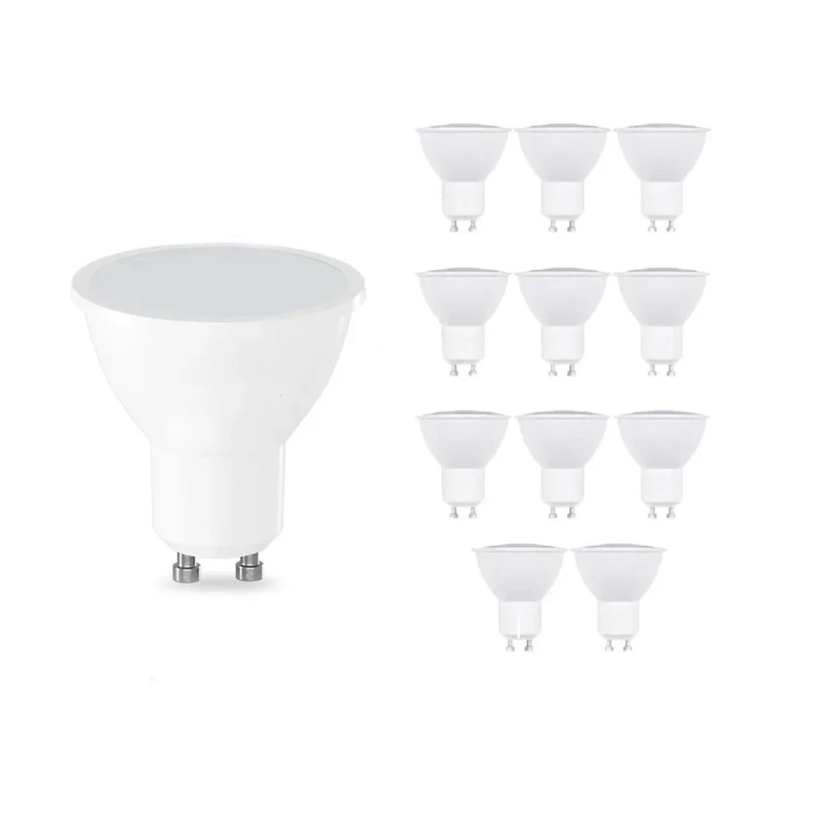 Générique LED-Leuchtmittel, AC220 V, 3 W, 6 W, 9 W, 12 W, GU10, 180-Grad-Abstrahlwinkel, für Heim- oder Bürodekoration (natürliches Licht, 12 x 3 W), 12 Stück