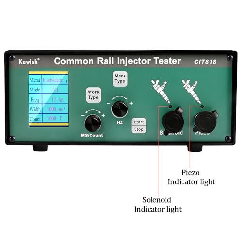 Common Rail Injector Tester Diesel CR Fuel Injector Cleaner Kit Common Rail piezoelectric Injector Testers Car Accessories Fuel Injector Tester with New Injection Count Setting Function