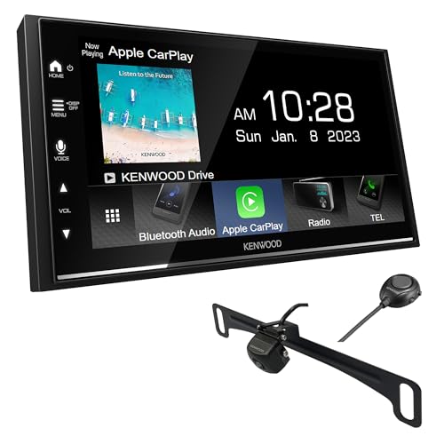 KENWOOD DMX7709S 6.8-Inch Capacitive Touch Screen, Car Stereo, CarPlay and Android Auto, Bluetooth, AM/FM Radio | Plus KENWOOD CMOS-320LP Universal Backup Camera