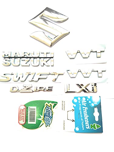 Car Monogram Symbol Wrap Decal Sticker Emblem Badge Logo Rear Kit 394 with Perfume Compatible with M-ARUTI S-WIFT D-ZIRE 2008-2017