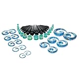 . Conos de túnel / Tunnel Plug Gauge: 12G = 2mm, 8G = 3.2mm, 6G = 4mm, 4G = 5mm, 2G = 6mm, 0G = 8mm, 00G = 10mm, 1/2 "= 12mm - 2 piezas para cada tamaño.