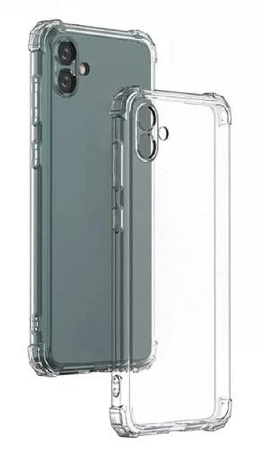 Image of BOXXO Flexible Back Cover for Samsung Galaxy F04 | Back Cover Transparent Clear Shockproof Case Four Corner Protection | Slim Protective Mobile Phone Cover for Samsung Galaxy F04