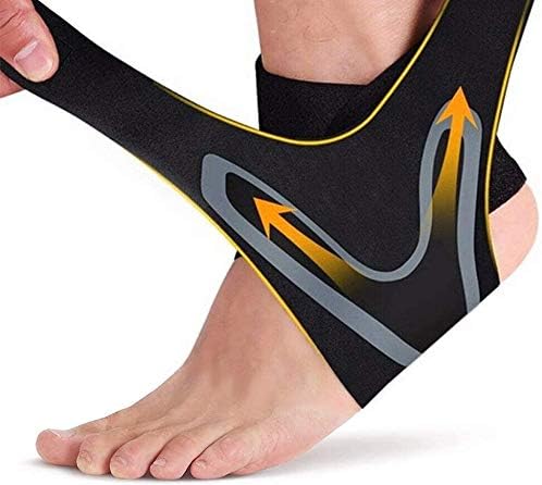 Xroam Ankle Support Brace 2 Pack, Adjustable Ankle Brace with Breathable & Elastic Nylon Material, Comfortable Ankle Wrap Sports Protect Against Chronic Ankle Strain Sprains Fatigue (Large)