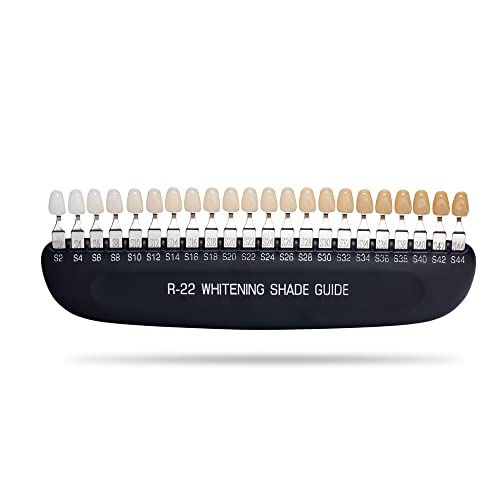 Image of Professional 3D R-22 Dental Tooth Teeth Whitening Shade Guide for Dentist Tracking Teeth Whitening Course, Tooth Shade Guide with 22 Colors