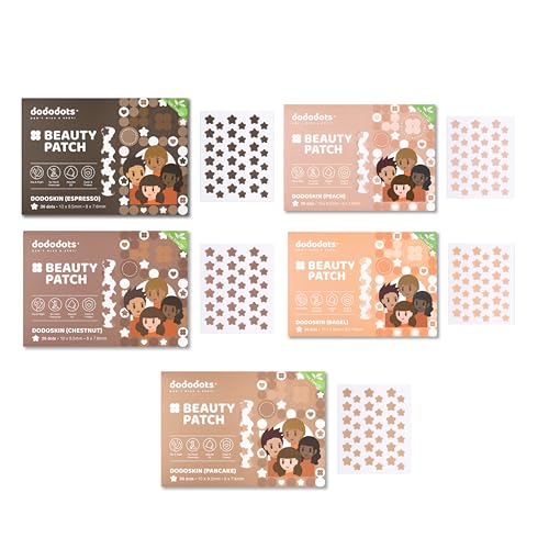 dododots Beauty Patch | DodoSkin Full Range Bundle | Star Pimple Patches | Cute Hydrocolloid Acne Patch | Tea Tree Oil Acne Patches | Quick & Easy Blemish, Zit, Spot Treatment | 180 Patches
