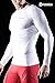 TSLA Men's UPF 50+ Compression Shirts, Cool Dry Long Sleeve Athletic Tops, Sports Baselayer Workout Shirt, Zero White, Small