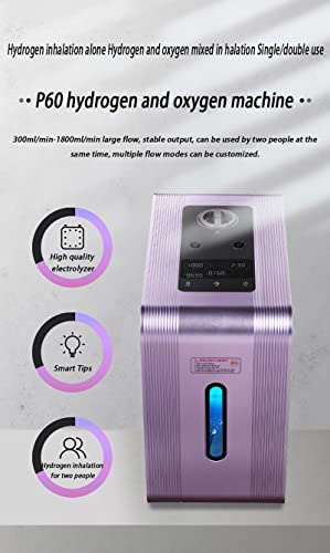 FXNFXLA Hydrogen Inhalation Machine, (1000 H+500 O) 1500ML/MIN, 99.99% High Purity H2 Low Noise SPE PEM Technology, for Home, Travel, Office(Color:Double Suction)