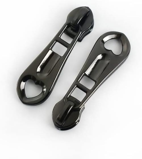 Tirador de cremallera de metal para ropa, 10 deslizadores de cremallera de metal, 10 deslizadores de cremallera de metal para cremalleras de nailon 5#, kits de reparación de bolsas, accesorios de