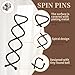 20PCS Spiral Hair Pins, Spin Pins Spiral Bobby Pins for Girls, Women and Kids, Non-Scratch Round Clip & Bun Twist, Stylish Bun Bobby Pins, Premium Spin Pins for Hair, Black