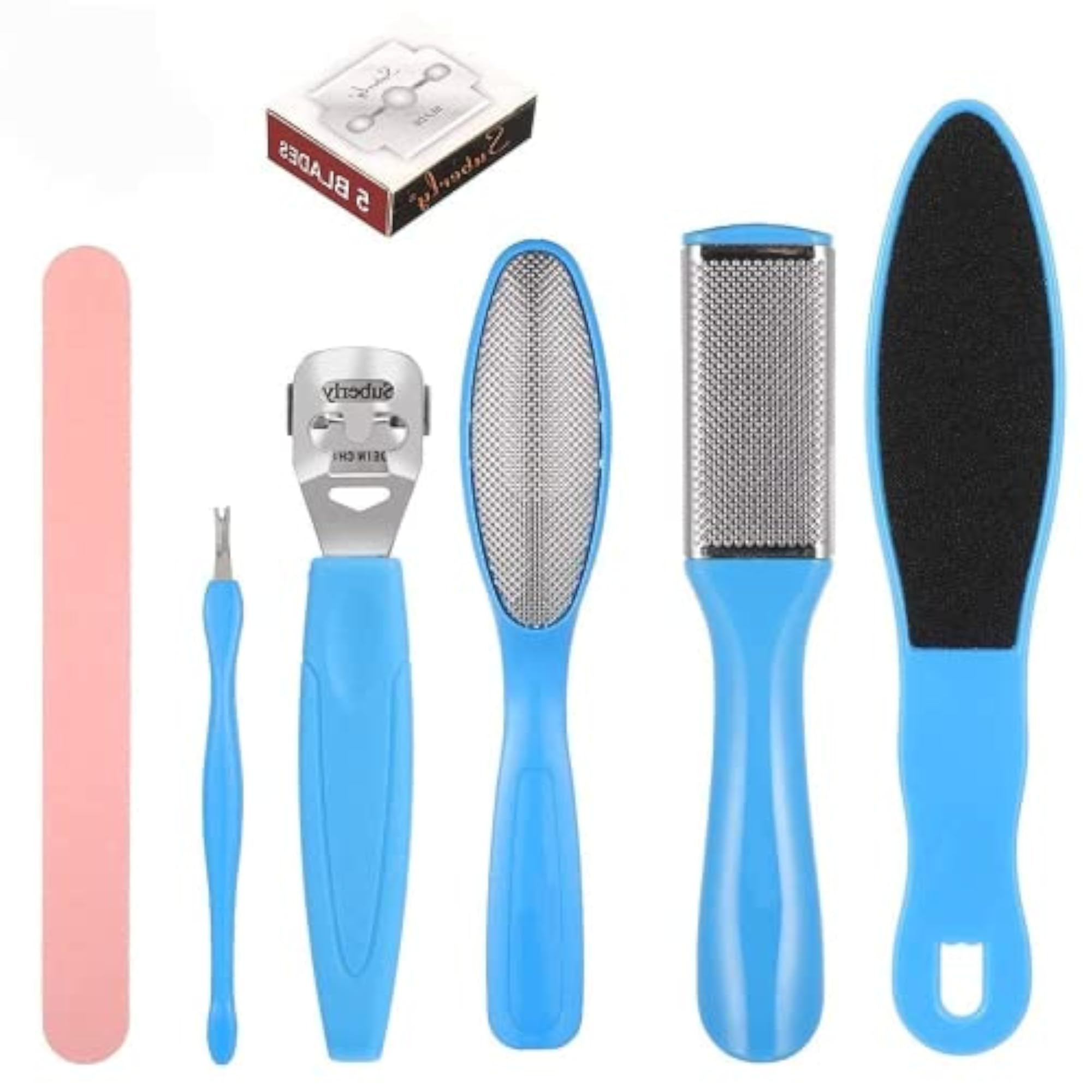 8 in 1 Pedicure Kit, Foot Scrubber & Tools