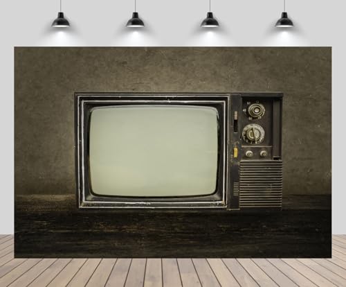 CHNYWORK 9ftx6ft Retro TV Backdrop for Photography Vintage Analog TV