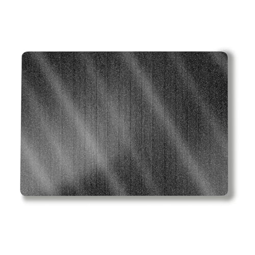 Glossy Glitter Laptop Skin Compatible with Surface Laptop 7 15" (2024) - Black Wood - Premium 3M Vinyl Protective Wrap Decal Cover - Easy to Apply | Crafted in the USA by MightySkins