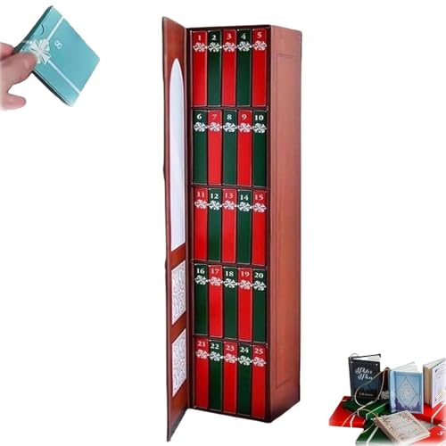 Calendario de Adviento 2025 con 24 libros en miniatura, regalo de cuenta regresiva de Navidad, ad...