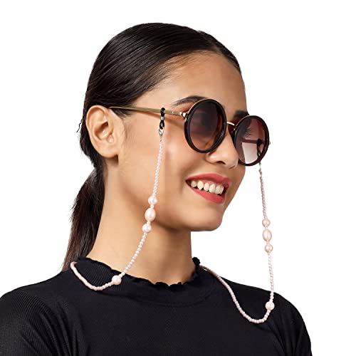 Image of Unisex Specs Holder Hook & Loop Anit Slip Eyewear Lanyard Beads Strap Chain