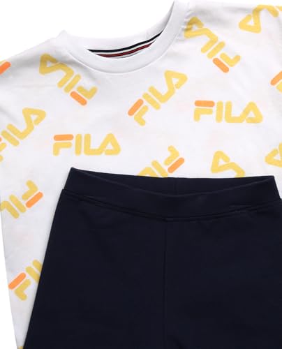 Fila Girls Shorts Set - 2 Piece Soft Breathable Toddler Girl Biker Shorts and Short Sleeve Shirt for Little Girls (2T-6X)3