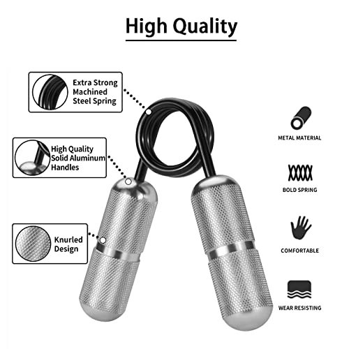 Cheetop Handheld Metal Fidget Toys, Help Relieve Stress Anxiety, Mini Finger Grip Strengthener, Hand Wrist Grip Strength Rehabilitation Trainer, Relief Muscle Stiffness (Silver) #TOP2