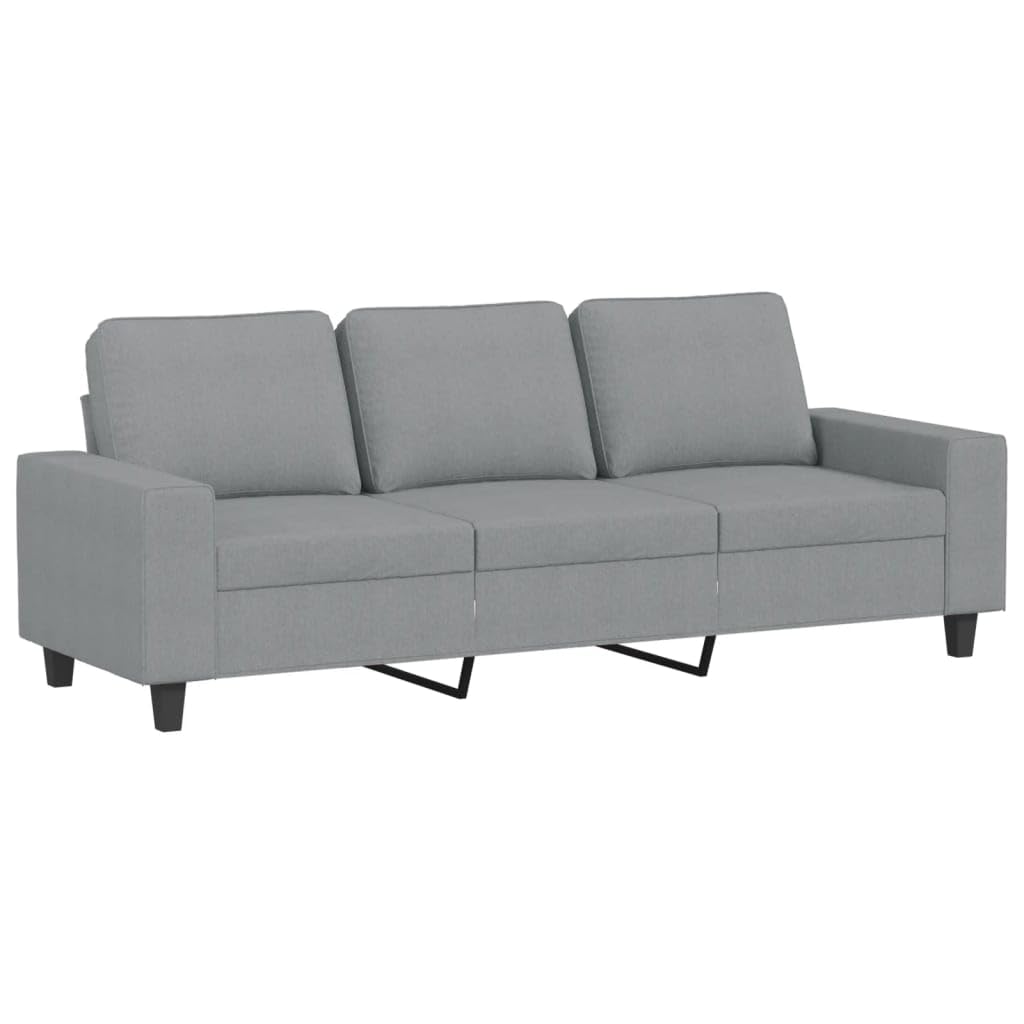 Juego de 4 sofás de tela gris claro, pequeño, 94 x 77 x 80 cm, moderno minisofá con taburete para salón, habitación juvenil, oficina y cocina