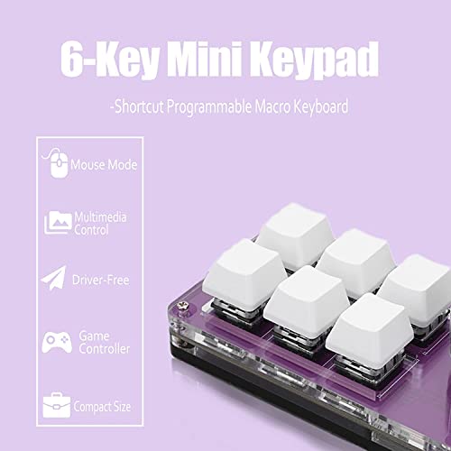 Teclado Mecánico Mini 6 Teclas Cuifati USB Bluetooth miniatura 2