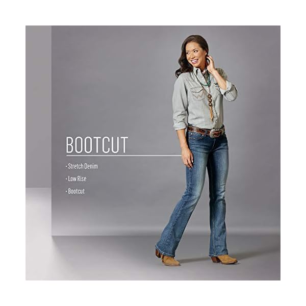 Wrangler-Womens-Retro-Sadie-Low-Rise-Stretch-Boot-Cut-Jean Wrangler Women's Retro Sadie Low Rise Stretch Boot Cut Jean, Medium Blue, 1-32